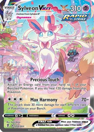Sylveon VMAX (Alternate Art Secret) (212/203) Holofoil [SWSH: Evolving Skies] Pokemon Single Pokémon