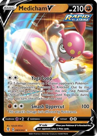 Medicham V (83/203) Holofoil [SWSH: Evolving Skies] Pokemon Single Pokémon