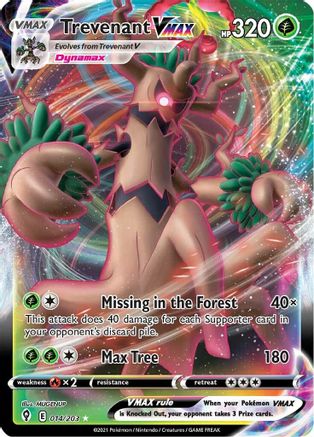 Trevenant VMAX (14/203) Holofoil [SWSH: Evolving Skies] Pokemon Single Pokémon
