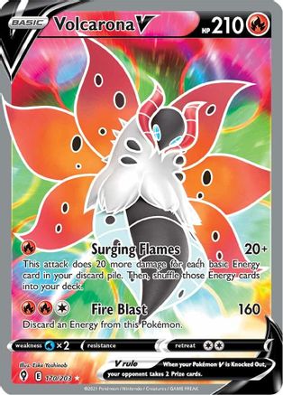 Volcarona V (Full Art) (170/203) Holofoil [SWSH: Evolving Skies] Pokemon Single Pokémon