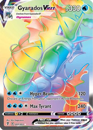 Gyarados VMAX (Secret) (207/203) Holofoil [SWSH: Evolving Skies] Pokemon Single Pokémon
