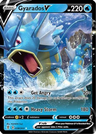 Gyarados V (28/203) Holofoil [SWSH: Evolving Skies] Pokemon Single Pokémon