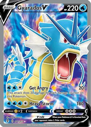 Gyarados V (Full Art) (171/203) Holofoil [SWSH: Evolving Skies] Pokemon Single Pokémon