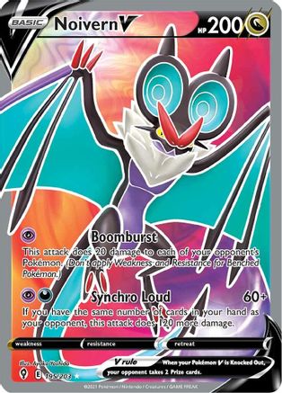 Noivern V (Full Art) (195/203) Holofoil [SWSH: Evolving Skies] Pokemon Single Pokémon