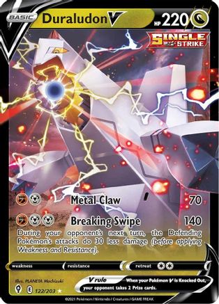 Duraludon V (122/203) Holofoil [SWSH: Evolving Skies] Pokemon Single Pokémon