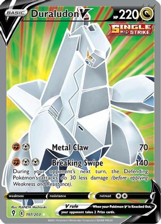Duraludon V (Full Art) (197/203) Holofoil [SWSH: Evolving Skies] Pokemon Single Pokémon