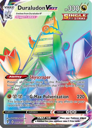 Duraludon VMAX (Secret) (219/203) Holofoil [SWSH: Evolving Skies] Pokemon Single Pokémon