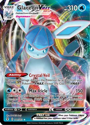 Glaceon VMAX (41/203) Holofoil [SWSH: Evolving Skies] Pokemon Single Pokémon