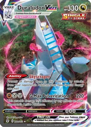 Duraludon VMAX (Alternate Art Secret) (220/203) Holofoil [SWSH: Evolving Skies] Pokemon Single Pokémon