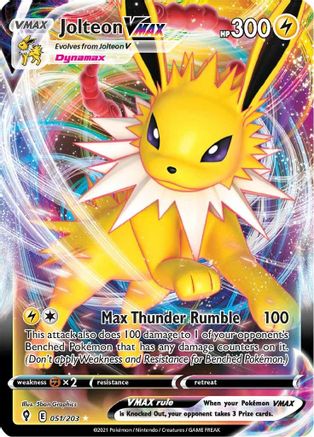 Jolteon VMAX (51/203) Holofoil [SWSH: Evolving Skies] Pokemon Single Pokémon