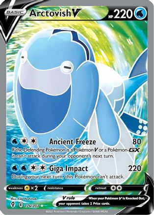Arctovish V (Full Art) (176/203) Holofoil [SWSH: Evolving Skies] Pokemon Single Pokémon