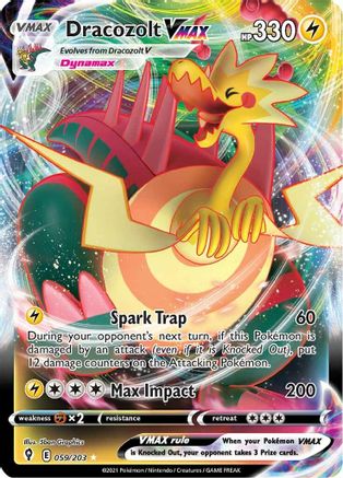 Dracozolt VMAX (59/203) Holofoil [SWSH: Evolving Skies] Pokemon Single Pokémon
