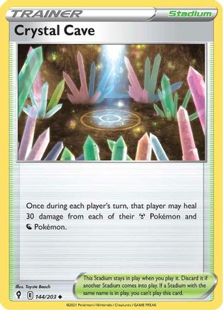 Crystal Cave (144/203) Reverse Holofoil [SWSH: Evolving Skies] Pokemon Single Pokémon
