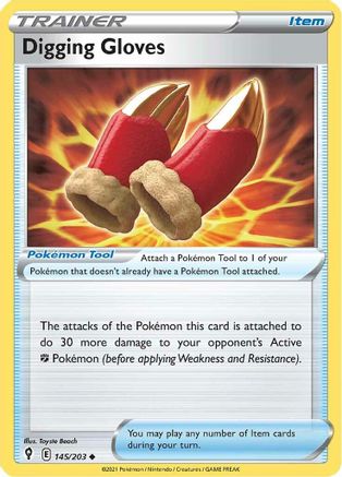 Digging Gloves (145/203) Reverse Holofoil [SWSH: Evolving Skies] Pokemon Single Pokémon