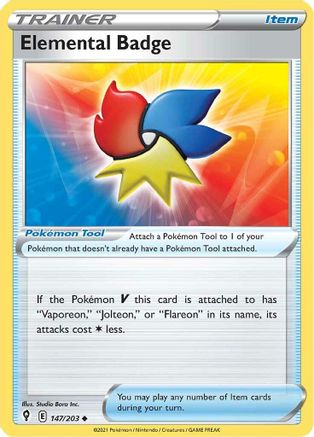 Elemental Badge (147/203) Reverse Holofoil [SWSH: Evolving Skies] Pokemon Single Pokémon