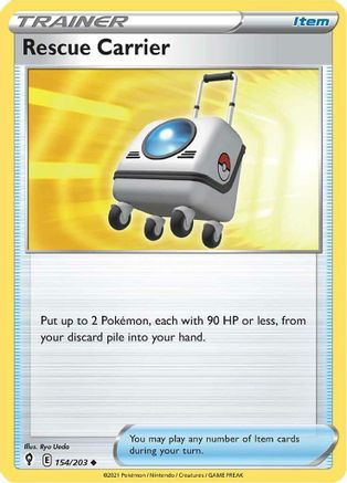 Rescue Carrier (154/203) Reverse Holofoil [SWSH: Evolving Skies] Pokemon Single Pokémon