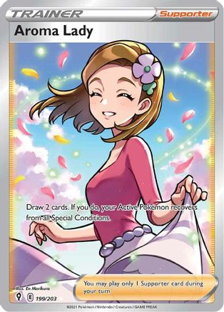 Aroma Lady (Full Art) (199/203) Holofoil [SWSH: Evolving Skies] Pokemon Single Pokémon