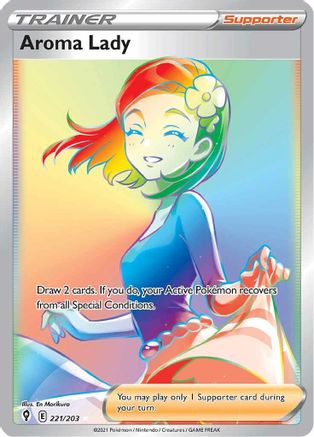 Aroma Lady (Secret) (221/203) Holofoil [SWSH: Evolving Skies] Pokemon Single Pokémon
