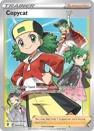Copycat (Full Art) (200/203) Holofoil [SWSH: Evolving Skies] Pokemon Single Pokémon