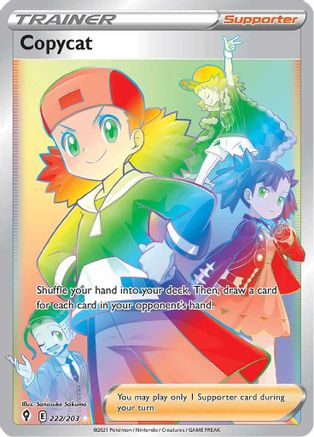 Copycat (Secret) (222/203) Holofoil [SWSH: Evolving Skies] Pokemon Single Pokémon