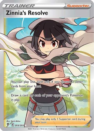 Zinnia's Resolve (Full Art) (203/203) Holofoil [SWSH: Evolving Skies] Pokemon Single Pokémon