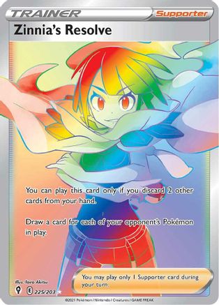 Zinnia's Resolve (Secret) (225/203) Holofoil [SWSH: Evolving Skies] Pokemon Single Pokémon