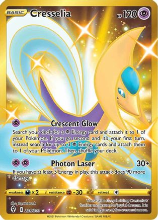 Cresselia (Secret) (228/203) Holofoil [SWSH: Evolving Skies] Pokemon Single Pokémon