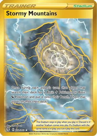 Stormy Mountains (Secret) (232/203) Holofoil [SWSH: Evolving Skies] Pokemon Single Pokémon