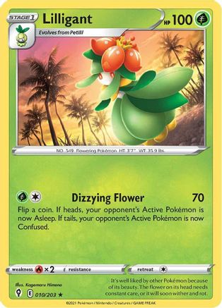 Lilligant (10/203) Reverse Holofoil [SWSH: Evolving Skies] Pokemon Single Pokémon