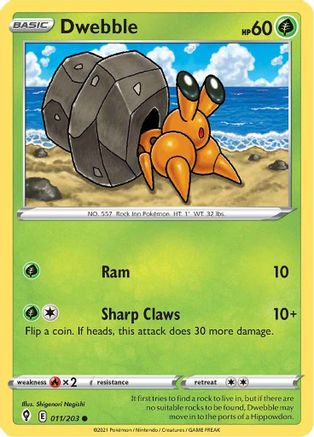 Dwebble (11/203) [SWSH: Evolving Skies] Pokemon Single Pokémon