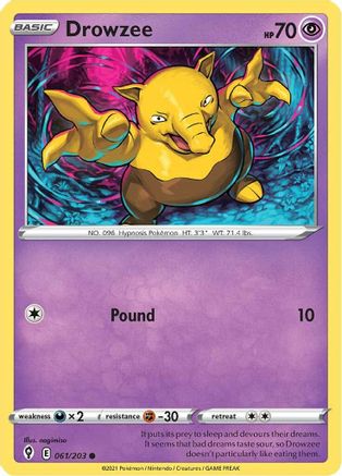 Drowzee (61/203) [SWSH: Evolving Skies] Pokemon Single Pokémon