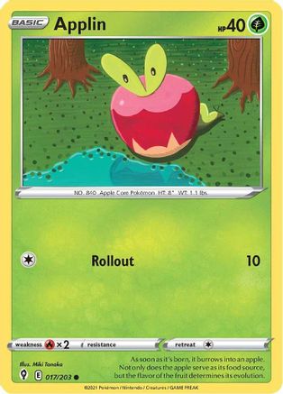 Applin (17/203) [SWSH: Evolving Skies] Pokemon Single Pokémon