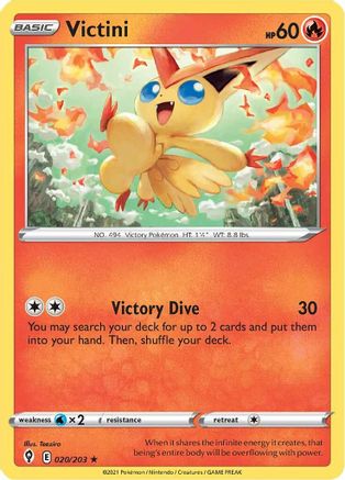 Victini (20/203) Holofoil [SWSH: Evolving Skies] Pokemon Single Pokémon