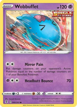 Wobbuffet (66/203) [SWSH: Evolving Skies] Pokemon Single Pokémon