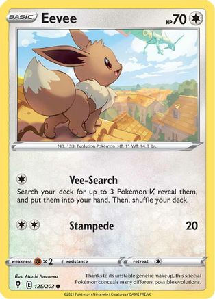 Eevee (125/203) [SWSH: Evolving Skies] Pokemon Single Pokémon