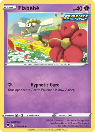 Flabebe (71/203) Reverse Holofoil [SWSH: Evolving Skies] Pokemon Single Pokémon