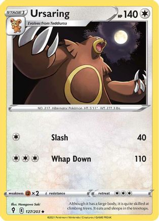 Ursaring (127/203) [SWSH: Evolving Skies] Pokemon Single Pokémon