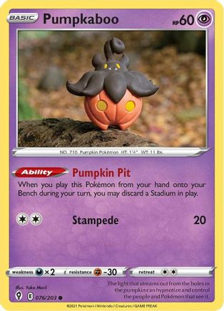 Pumpkaboo (76/203) [SWSH: Evolving Skies] Pokemon Single Pokémon