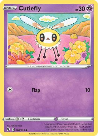 Cutiefly (78/203) [SWSH: Evolving Skies] Pokemon Single Pokémon
