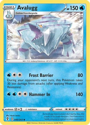 Avalugg (45/203) [SWSH: Evolving Skies] Pokemon Single Pokémon