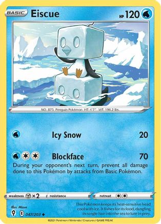 Eiscue (47/203) [SWSH: Evolving Skies] Pokemon Single Pokémon