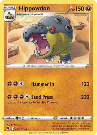 Hippowdon (85/203) [SWSH: Evolving Skies] Pokemon Single Pokémon