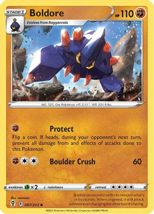 Boldore (87/203) [SWSH: Evolving Skies] Pokemon Single Pokémon