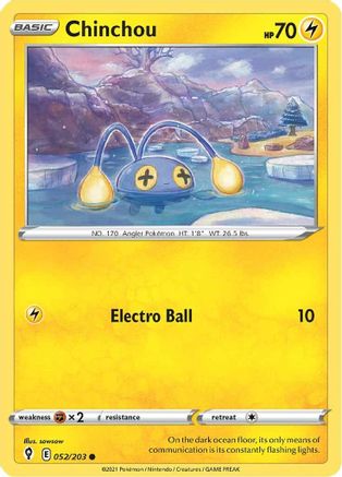 Chinchou (52/203) [SWSH: Evolving Skies] Pokemon Single Pokémon