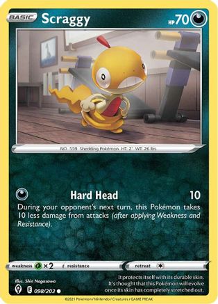 Scraggy (98/203) [SWSH: Evolving Skies] Pokemon Single Pokémon