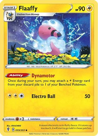 Flaaffy (55/203) Reverse Holofoil [SWSH: Evolving Skies] Pokemon Single Pokémon