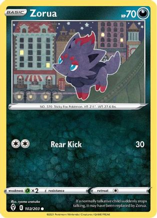 Zorua (102/203) [SWSH: Evolving Skies] Pokemon Single Pokémon