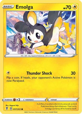 Emolga (57/203) [SWSH: Evolving Skies] Pokemon Single Pokémon