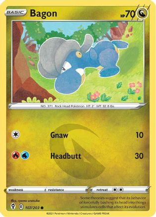 Bagon (107/203) [SWSH: Evolving Skies] Pokemon Single Pokémon