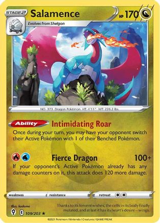 Salamence (109/203) Holofoil [SWSH: Evolving Skies] Pokemon Single Pokémon